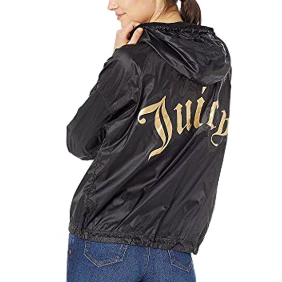 Juicy Couture Jackets & Blazers - Juicy Couture Woven Gothic Juicy Packable Jacket